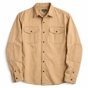 L.L. Bean Signature Heritage Workwear Shirt Button Down Cotton Tan Men XL